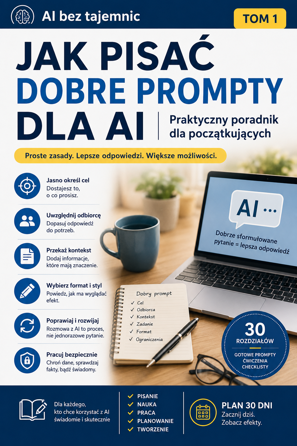Okładka: Jak pisać dobre prompty dla AI